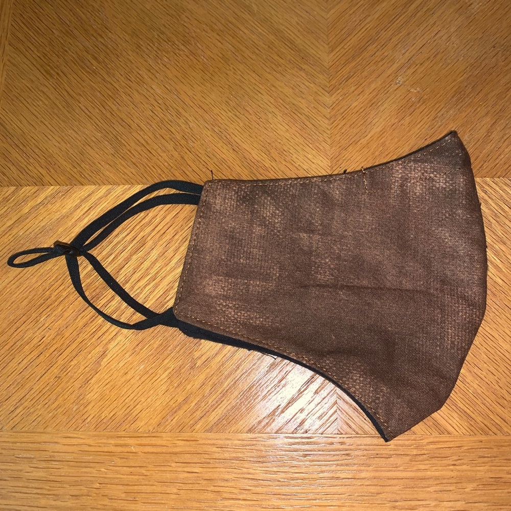 Adjustable Brown and Black reversible face mask